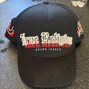 True Religion Black and Red Cap